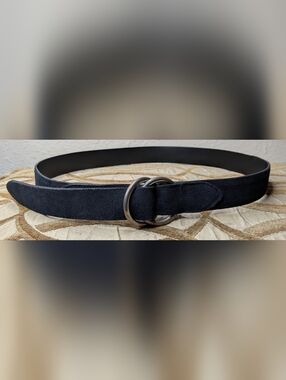 Zara Navy Blue Suede Ring Style Belt Size 32"-34" / 85cm